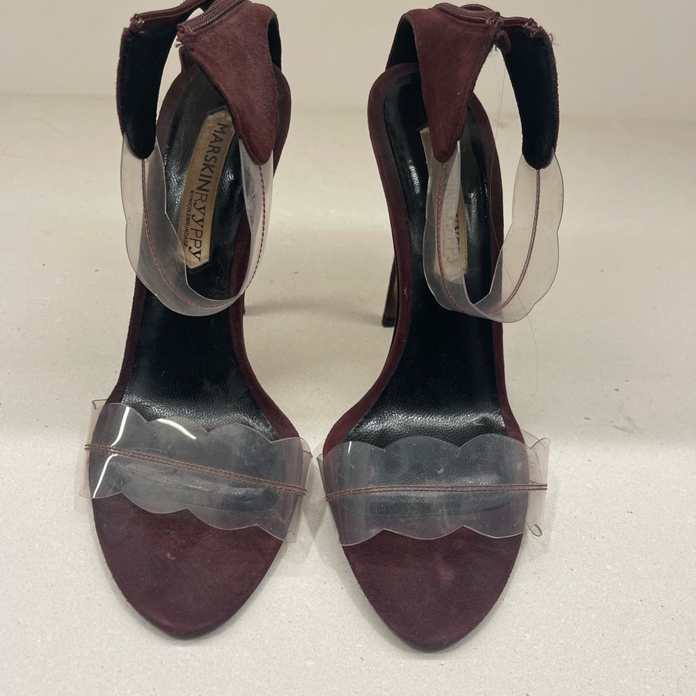 Marskin Ryyppy pvc ankle strap heel
